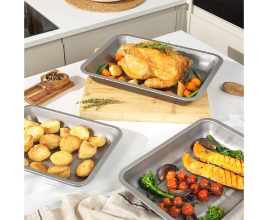 Salter BW13675 Essentials 3-Piece Roasting Tray Set формы для выпечки