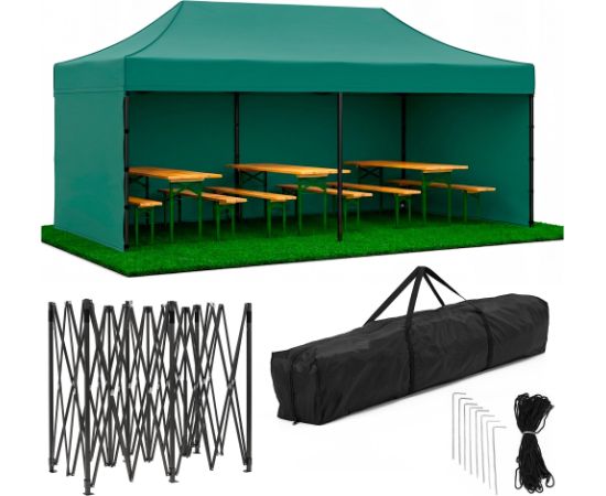 Springos Dārza telts 3 x 6 m, zaļa (GP0009) Jaunumi -Dārzam