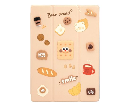 iLike   iPad 10.2 / 10.5 Tablet Case Design Beige Maki Planšetdatoriem