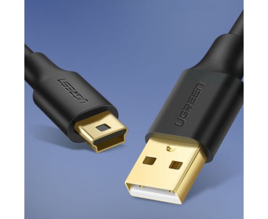 Ugreen   5 pin gold-plated USB cable - mini USB 0.5m black (US132) Дата USB-кабели