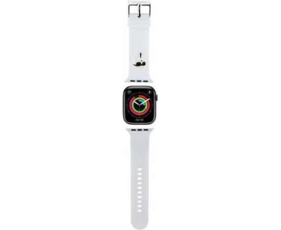 Karl Lagerfeld   Karl Lagerfeld 3D Rubber Karl Head strap for Apple Watch 38/40/41mm - white Neoriģinālie Maciņi