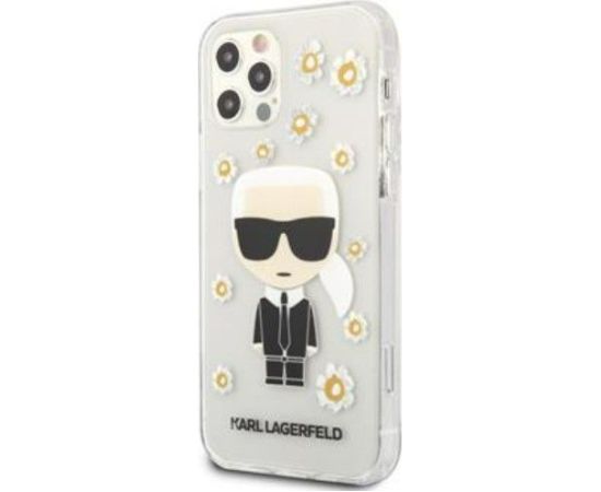Karl Lagerfeld Apple  Ikonik Flower Case for iPhone 12/12 Pro Transparent Neoriģinālie Maciņi