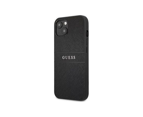 Guess Apple  iPhone 13 Mini PU Leather Saffiano Case Black Neoriģinālie Maciņi