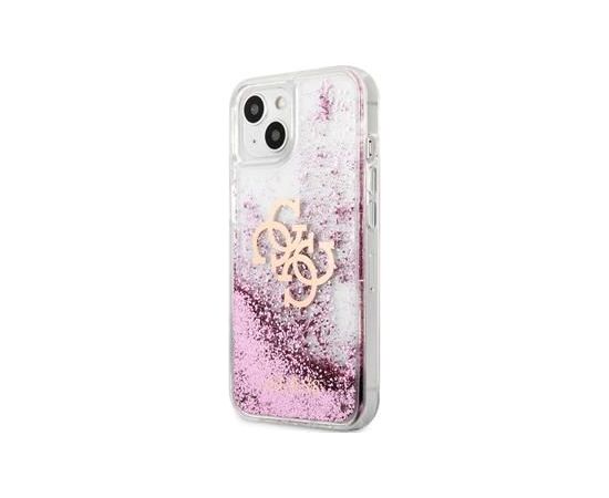Guess   iPhone 13 Mini Liquid Glitter Pink Case Transparent Neoriģinālie Maciņi
