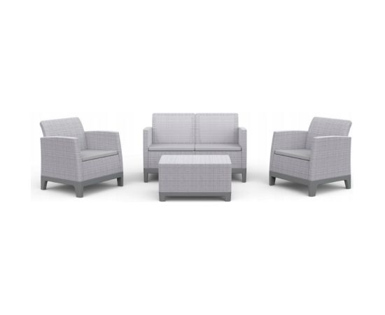 Keter Dārza mēbeļu komplekts Scandi Forma 2 Seater Set gaiši pelēks/tumša tērauda pelēks Jaunumi -Dārzam
