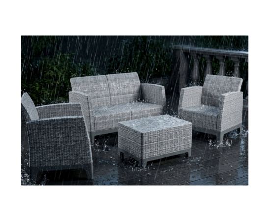 Keter Dārza mēbeļu komplekts Scandi Forma 2 Seater Set gaiši pelēks/tumša tērauda pelēks Jaunumi -Dārzam