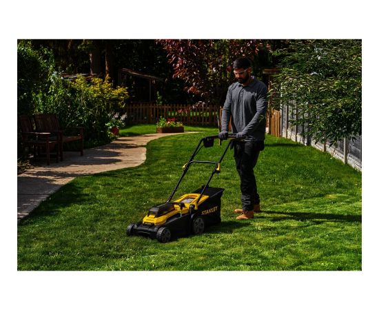 Stanley V20 cordless lawnmower 36Volt (2x18V) (black/yellow, without battery and charger) Новинки Для дома и сада 