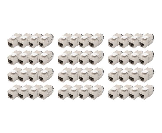 Digitus Cat.6a Keystone Module (silver, 48 pieces, with intelligent cable manager) Tīkla vadi