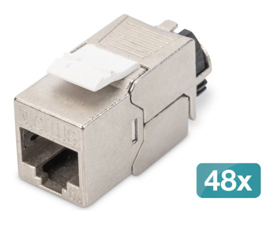 Digitus Cat.6a Keystone Module (silver, 48 pieces, with intelligent cable manager) Tīkla vadi
