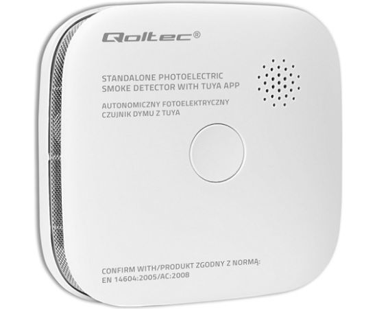 Qoltec 52579 Wireless smoke detector with battery | Tuya | Wi-fi | sensor service life 10 years | alarm 85dB | LED Gudrā māja