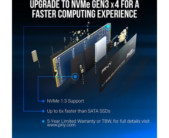 Pny Technologies Dysk SSD PNY CS1030 2TB M.2 2280 PCI-E x4 Gen3 NVMe SSD Cietie Diski (Solid state drive)
