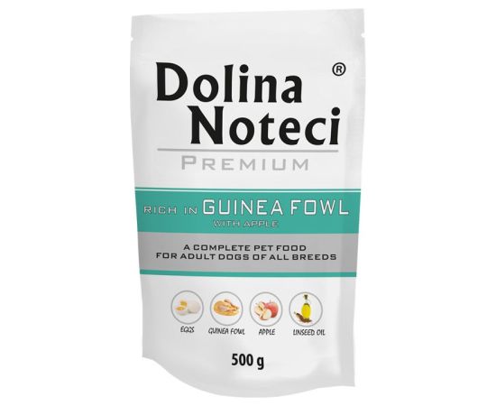 Dolina Noteci Premium Bogata w perliczkę z jabłkiem mokra karma dla psa 500g Suņu barība