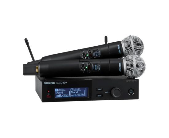 Shure SLXD24D+E/58 - Podwójny system bezprzewodowy z kapsułami SM58 Mikrofoni