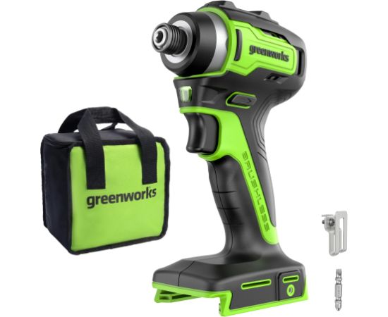 Akumulatora triecienskrūvgriezis Greenworks ID3220A2; 24 V; 220 Nm (bez akumulatora un lādētāja) Аккумуляторная дрель / шуруповёрты