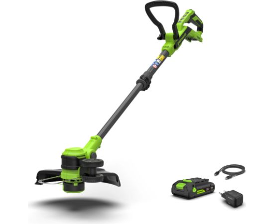 Akumulatora zāles trimmeris Greenworks ST3002A1; 24 V; 30 cm; 1x2,0 Ah akum. Trimmeri, Krūmgrieži