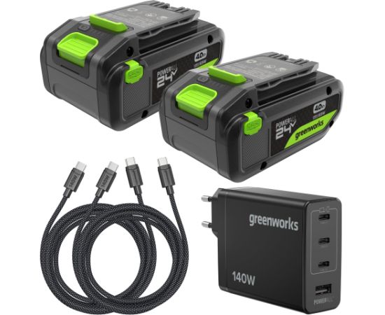 Akumulatori Greenworks K2D8DEAA1; 24 V; 2x4,0 Ah akum. Аккумуляторы