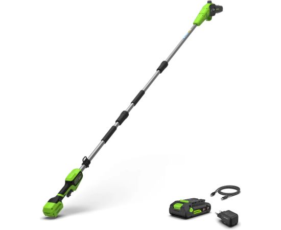 Teleskopiskā zaru zāģa piederums Greenworks PS2002FA1; 24 V; 20 cm; 1x2,0 Ah akum. Motorzāģi