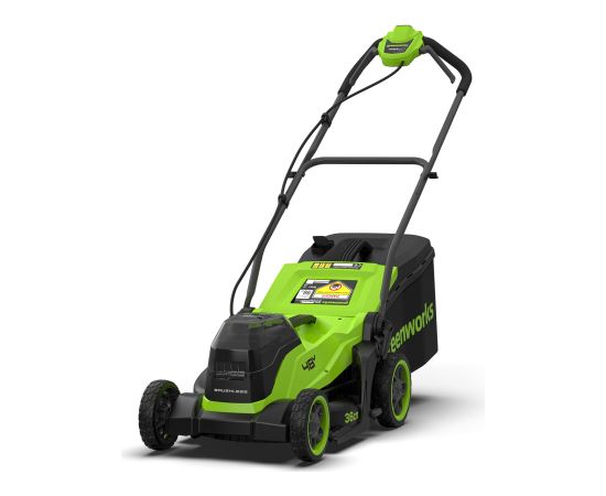 Akumulatora zāles pļāvējs Greenworks LM3602A1; 48 V; 36 cm (bez akumulatora un lādētāja) Газонокосилки
