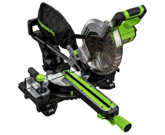 Akumulatora leņķzāģis Greenworks MS24L00-01; 24 V; 216 mm (bez akumulatora un lādētāja) Lentzāģi