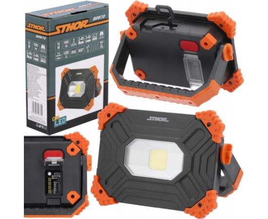 Pārnēsājama LED lampa Sthor 82870; 10 W; 1000 lm Celtniecības Lukturi un radio