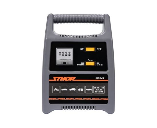 Automašīnas akumulatora lādētājs Sthor 82543; 6/12 V; 8 A; 1x120,0 Ah Testeri un mērierīces