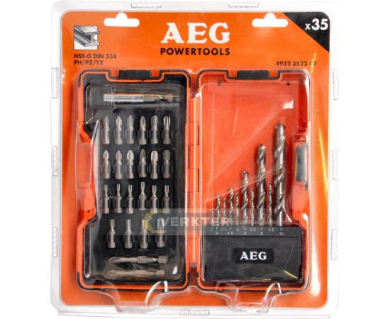 Piederumu komplekts ar 35 vienībām AEG 4932352249 Аксессуары для дрелей
