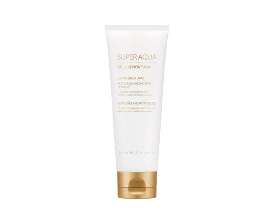 Missha Super Aqua Cell Renew Snail Cleansing Foam - Čisticí pleťová pěna se šnečím extraktem 100ml Ķermeņa kosmētika