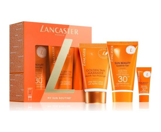 Eucerin LANCASTER_SET My Sun Routine balsam do ciała SPF30 50ml + balsam po opalaniu 50ml + krem do twarzy SPF30 3ml Духи и косметика