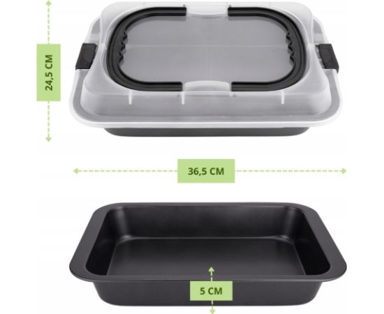 Kūkas forma ar vāku, 36,5*24,5*5,5cm, 6060, Kamille Cepšanas formas