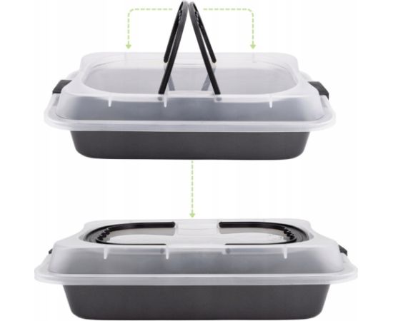 Kūkas forma ar vāku, 36,5*24,5*5,5cm, 6060, Kamille Cepšanas formas