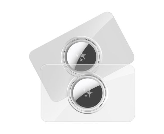 Dux Ducis   DUX DUCIS card-shaped protective case for AirTag 2 pcs transparent + black Сумки, чехлы для планшетников