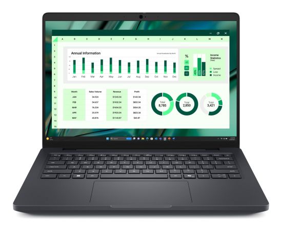DELL Pro Max 14 MC14250 Intel Core Ultra 7 265H Mobile workstation 35.6 cm (14") Full HD+ 16 GB LPDDR5x-SDRAM 512 GB SSD Wi-Fi 7 (802.11be) Windows 11 Pro UK International Black Portatīvie datori