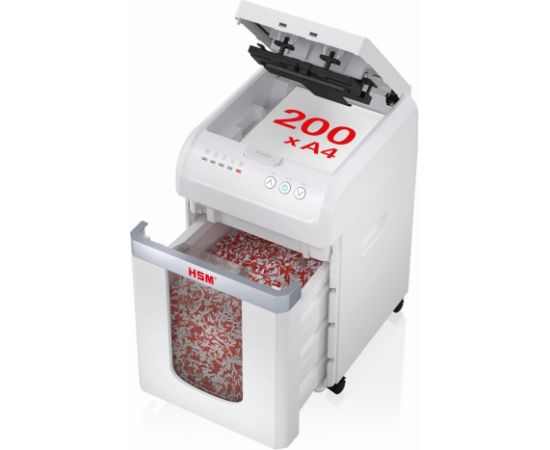 HSM Autofeed X200 paper shredder with automatic feeder, 30 L, P4, 4 x 12 mm Dokumentu smalcinātāji