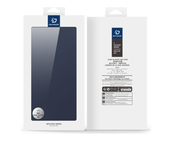 Case Dux Ducis Skin Pro Xiaomi Redmi Note 15 Pro 4G black Neoriģinālie Maciņi