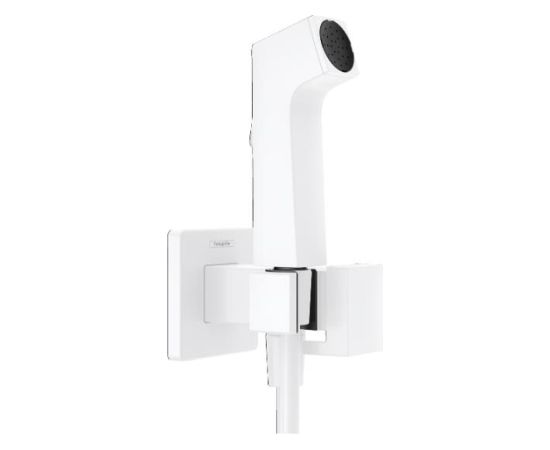 Hansgrohe iebūvējamā maisītāja Bidette Square 1jet E EcoSmart virsapmetuma daļa, matēta balta Для биде