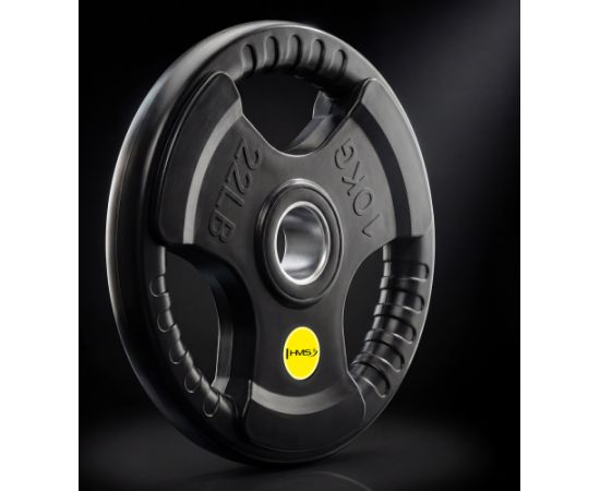 Gumijots svaru disks 50 mm TOK10 PRO OLYMPIC PLATE 10 KG HMS Hanteles