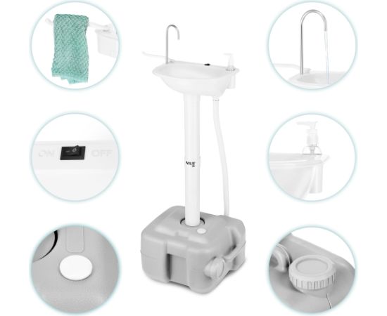 NC0026 PORTATĪVĀ IZGLĪTNE AR USB PUMP NILS CAMP Кемпинг стулья