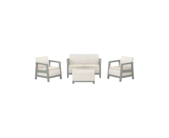 Keter Комплект садовой мебели Scandi Linea 2 Seater Set галечный серый/шалфейный оттенок камня Новинки Для дома и сада 