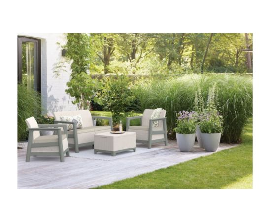 Keter Комплект садовой мебели Scandi Linea 2 Seater Set галечный серый/шалфейный оттенок камня Новинки Для дома и сада 