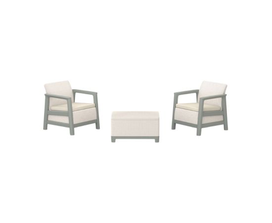 Keter Комплект садовой мебели Scandi Linea Balcony Set серый галька/шалфейный оттенок камня Новинки Для дома и сада 