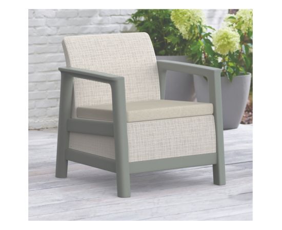 Keter Комплект садовой мебели Scandi Linea Balcony Set серый галька/шалфейный оттенок камня Новинки Для дома и сада 