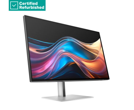 RENEW SILVER HP 727pq Series 7 Pro QHD Monitor - 27" 2560x1440 QHD 400-nit 120Hz AG, IPS Black HDR 400, USB-C(15W)/HDMI/DisplayPort/DisplayPort-out, 3x USB-A, No, height adjustable/tilt/swivel/pivot, 1 years (replaces Z27q G3) / 8J4D8UTR#ABB Monitori
