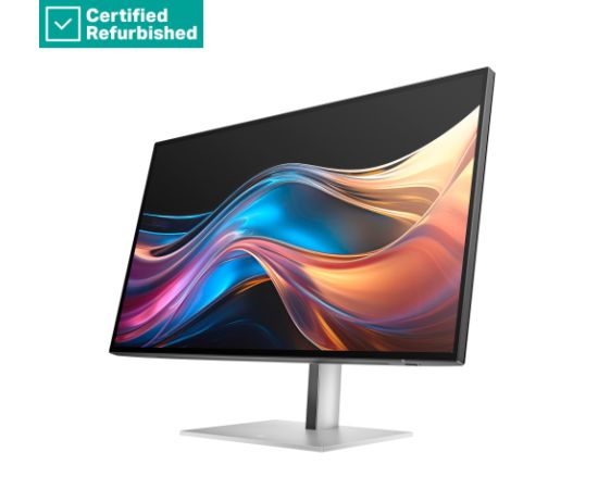RENEW SILVER HP 727pq Series 7 Pro QHD Monitor - 27" 2560x1440 QHD 400-nit 120Hz AG, IPS Black HDR 400, USB-C(15W)/HDMI/DisplayPort/DisplayPort-out, 3x USB-A, No, height adjustable/tilt/swivel/pivot, 1 years (replaces Z27q G3) / 8J4D8UTR#ABB Monitori