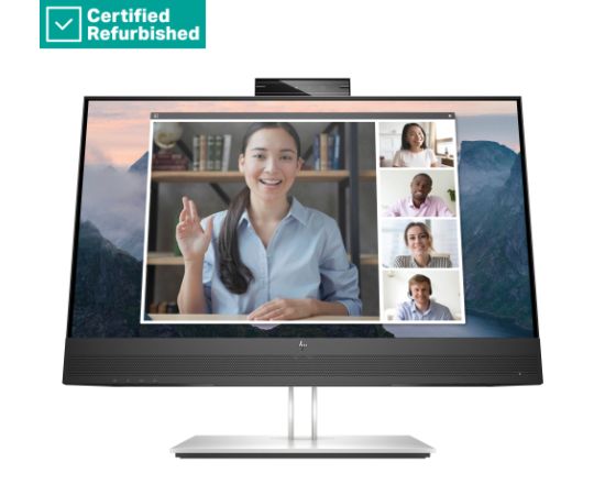 RENEW SILVER HP E24mv G4 FHD Conferencing Monitor - 23.8" 1920x1080 FHD 250-nit 60Hz AG, IPS, HDMI/VGA/DisplayPort, 4x USB-A, speakers, 5MP webcam, height adjustable/tilt/swivel/pivot, 1 years / 169L0AAR#ABB Monitori
