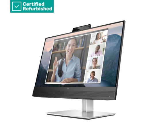 RENEW SILVER HP E24mv G4 FHD Conferencing Monitor - 23.8" 1920x1080 FHD 250-nit 60Hz AG, IPS, HDMI/VGA/DisplayPort, 4x USB-A, speakers, 5MP webcam, height adjustable/tilt/swivel/pivot, 1 years / 169L0AAR#ABB Monitori
