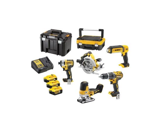 Akumulatora instrumentu komplekts DeWalt DCK500P3T-QW; 18 V; 3x5,0 Ah akum. Наборы электроинструментов