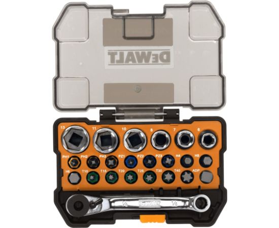 Skrūvgriežu uzgaļu komplekts DeWalt DT70906; 24 gab. Аксессуары для дрелей