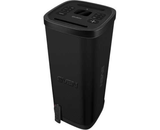 Speaker Party Box SVEN PS-1250, black (300W, TWS, IPx4, Bluetooth, FM, USB, microSD, LED-display, 13500mAh) Bezvadu skaļruņi