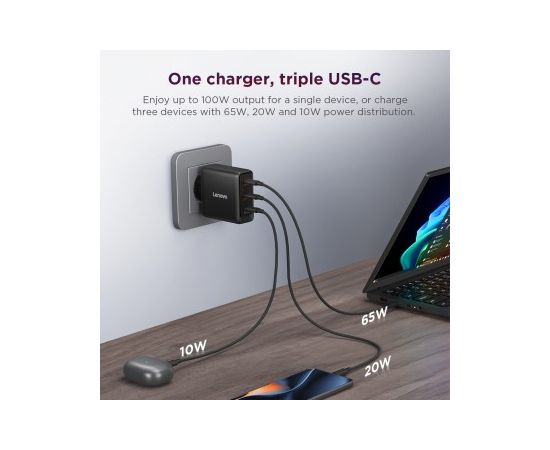 LENOVO MULTI-PORT USB-C 100W GAN CHARGER Cистемы охлаждения для ноутбуков