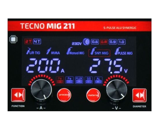Ideal TECNO MIG 211 S-PULSE ALU SYNERGIC invertora metināšanas iekārta - gab. Сварные машины